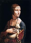 LEONARDO da Vinci Portrait of Cecilia Gallerani oil painting
